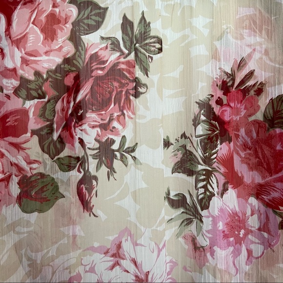 ANTHROPOLOGIE • Flowy Sheer Rose Long Kimono Robe - Picture 5 of 6